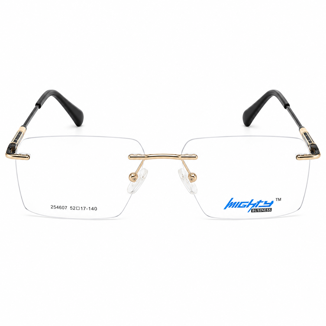 Mighty Business Rimless Rectangle Eyeglasses