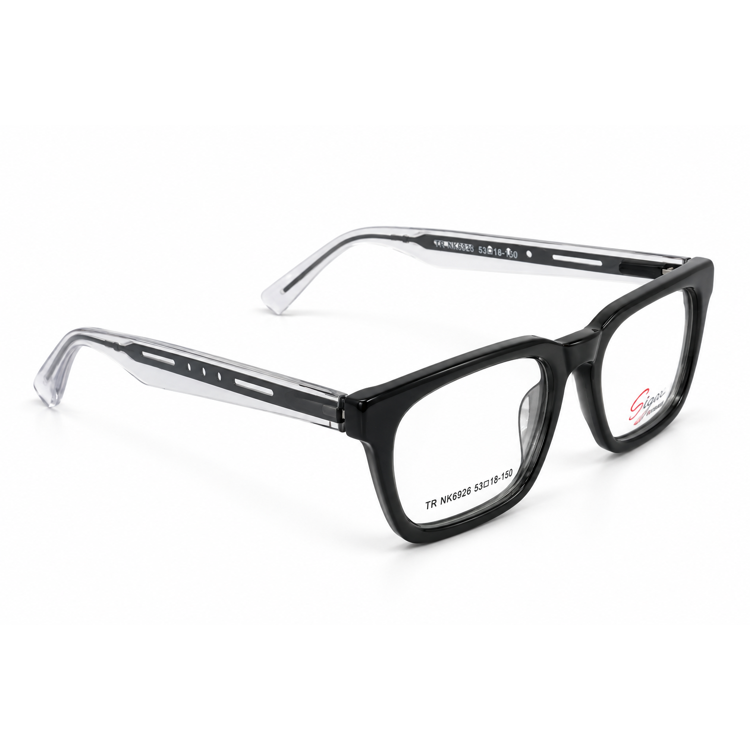 Black + Dark Charcoal + Clear + Silver