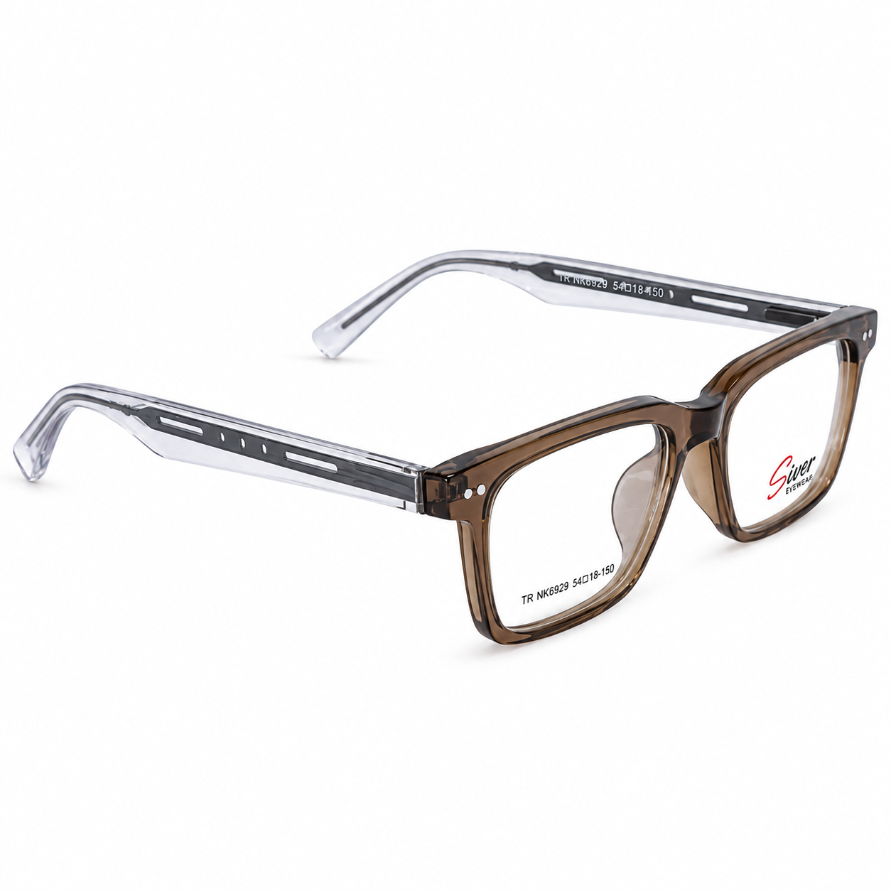 Transparent Dark Brown + Smoke Grey