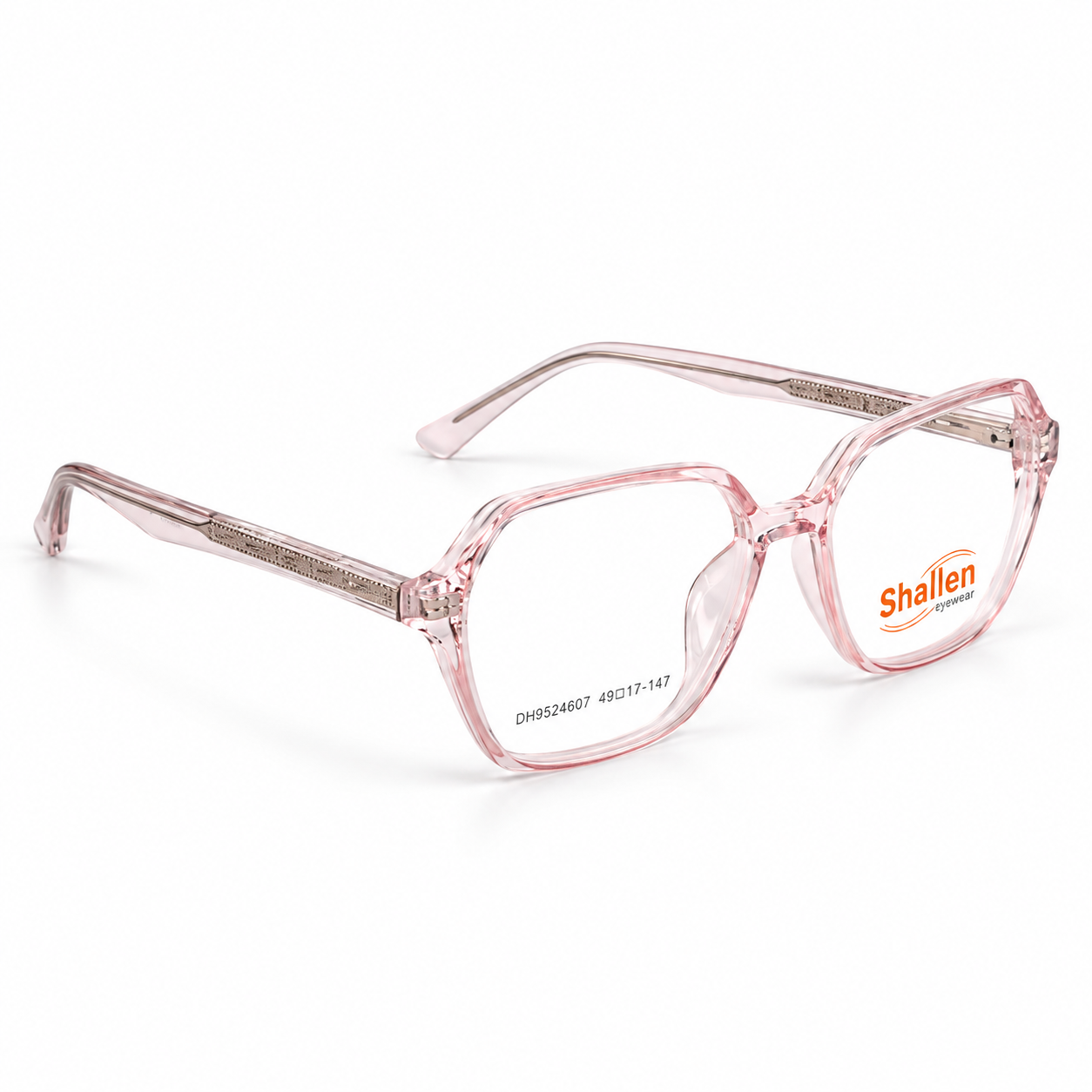 Transparent Light Pink + Silver