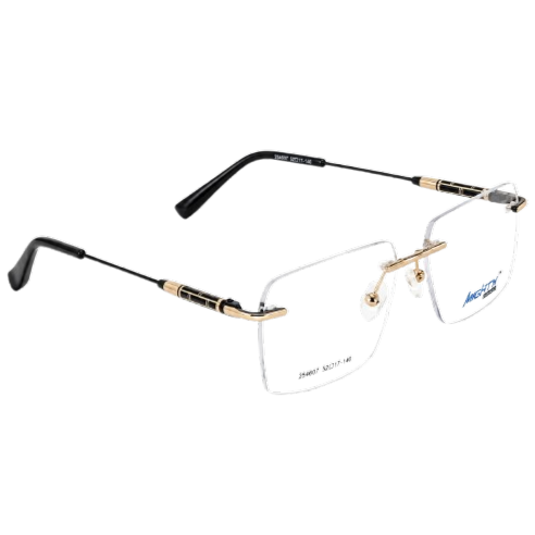 Mighty Business Rimless Rectangle Eyeglasses